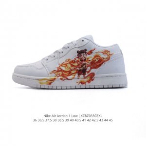 耐克新款 乔丹Air Jordan 1 Low Aj1 乔1 乔丹1代Aj1 哪吒之魔童降世 混元珠 低帮复古文化休闲运动篮球鞋。从1985 年面世的元年款汲取