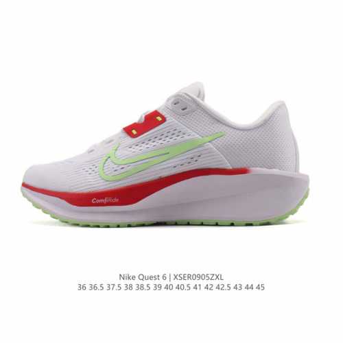 耐克Nike Air Quest 6 卡贾透质轻气休运闲 透气轻盈缓震跑步鞋，Nike Quest 6男女子透气轻盈缓震跑步鞋采用匠心设计，助你心愿成真。这款跑