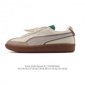 puma Vlado Stenzel pl 彪马防滑耐磨低帮板鞋 白绿色 外观时尚大气 鞋底采用耐磨的材质 细致做工 彰品品牌魅力 鞋头防撞设计 减少擦伤脚趾或