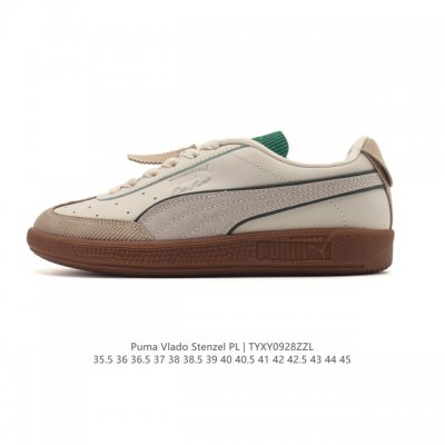 puma Vlado Stenzel pl 彪马防滑耐磨低帮板鞋 白绿色 外观时尚大气 鞋底采用耐磨的材质 细致做工 彰品品牌魅力 鞋头防撞设计 减少擦伤脚趾或