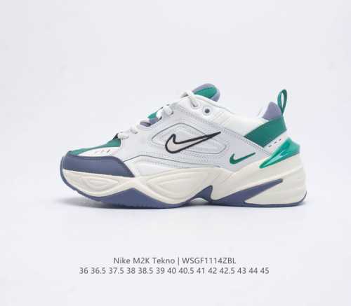公司级 耐克 Nike M2K Tekno 男女子运动鞋厚底老爹鞋经典复古休闲慢跑鞋 从 Monarch 系列汲取灵感 以太空时代细节演绎未来风范 分层鞋面借鉴