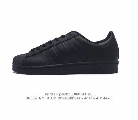 阿迪达斯 Adidas Superstar 三叶草经典贝壳头系列 新款休闲板鞋潮流男女士运动鞋 ，鞋面柔软皮革材质 标志性的贝壳鞋头，锯齿三条纹，简约的线条。就 - 点击图像关闭