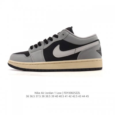 耐克 乔丹Air Jordan 1 Low Aj1 乔1 乔丹1代Aj1 低帮复古文化休闲运动篮球鞋。该鞋款从 1985 年元年款汲取设计灵感，焕新演绎简约经典