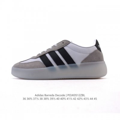 公司级 阿迪达斯 Adidas Barreda 考拉派对 复古休闲 清新 舒适百搭 德训鞋 T字头 防滑耐磨 低帮 板鞋 男女款运动鞋。鞋头加宽设计提升了穿着舒