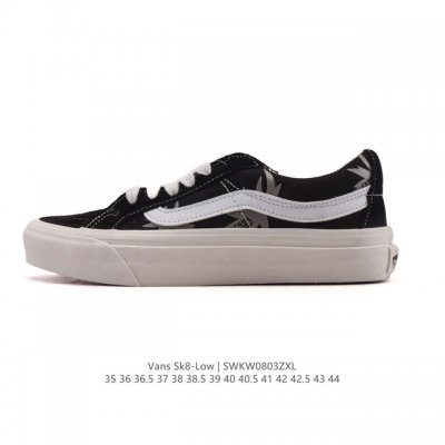 万斯 Vans Sk8-Low 经典款 小红书爆款低帮休闲帆布拼接硫化板鞋 工艺：硫化1:1 重量1:1、真标、原钢印、材质标、鞋型标、合格证 尺码：35 36