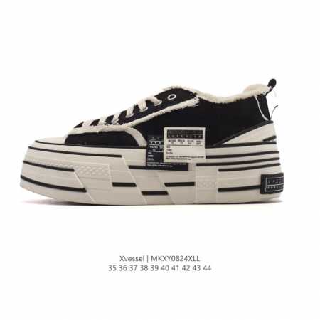 公司级 吴建豪个人新锐品牌Xvessel G.O.P Mule Slip On 重工解构厚底软木运动鞋 百搭乞丐风增高帆布面板鞋休闲男女鞋 包头运动拖鞋，古法手 - 点击图像关闭