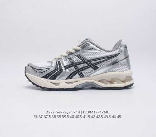亚瑟士 Asics Gel-Kayano 14 公司级版本运动休闲透气专业缓震慢跑鞋 采用工程弹性双层再生网格密度鞋面材质 后跟3D可视gel缓震乳胶物料 升级