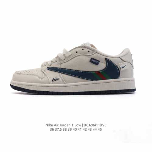 公司级 耐克 乔丹Air Jordan 1 Low Aj1 乔1 乔丹1代Aj1 倒钩低帮复古文化休闲运动篮球鞋，从1985 年面世的元年款汲取设计灵感，采用简