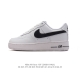头层皮 耐克 Nike Air Force 1 '07 Low 空军一号含气垫 低帮百搭厚底增高休闲运动板鞋。柔软、弹性十足的缓震性能和出色的中底设计，横跨复古