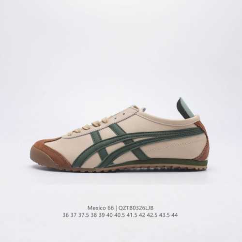 Asics 亚瑟士 男女鞋真标半码制 日产经典老牌-鬼塚虎 Onitsuka Tiger Mexico 66经典墨西哥系列复古经典百搭板鞋休闲运动鞋慢跑鞋 采用