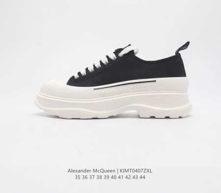 意大利高奢品牌-亚历山大 麦昆Alexander McQueen sole sneakers低帮时装厚底显高百搭休闲松糕鞋厚底增高帆布鞋 新款 官方同步发售 - 点击图像关闭