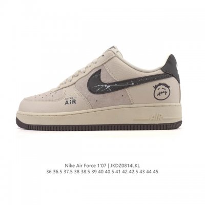 特价 耐克 Nike Air Force 1 '07 Low 空军一号含气垫 小白鞋 2025年新款 低帮百搭厚底增高休闲运动板鞋。柔软、弹性十足的缓震性能和出