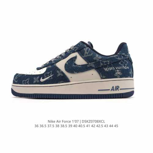 公司级 Af1耐克 Nike Air Force 1 ‘07 Low 空军一号 小白鞋 路易威登联名 厚底增高百搭运动板鞋 原楦头原纸板 打造纯正空军版型，专注
