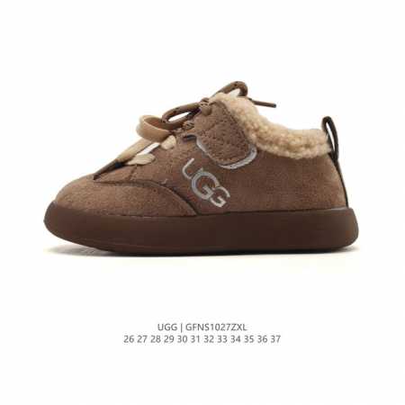 童鞋 Ugg 雪地靴 系带儿童雪地靴 广东原产，采用Tpu模压鞋面内嵌羚羊棕羊毛，鞋面具有防水功能，选用7毫米Uggpure 植入式羊毛里衬与可拆卸的Uggpu - 点击图像关闭