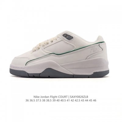 新品公司级 耐克 Nike 乔丹 Jordan Flight Court 时尚休闲 防滑耐磨 低帮运动鞋 复古篮球鞋 男女同款 Jordan 新鞋型 又来了！新