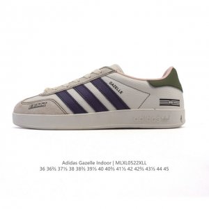 公司级 阿迪达斯 Adidas Originals Gazelle Indoor复古三叶草防滑透明橡胶板鞋经典运动鞋 这款经典鞋,忠于原版设计,缀撞色三条纹和鞋