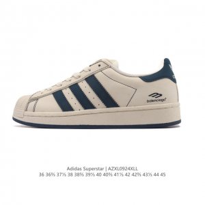 公司级 阿迪达斯 Adidas Superstar 2025年新款鞋子 经典贝壳头系列 新款休闲板鞋潮流女士运动鞋 。鞋面皮革拼接材质 标志性的贝壳鞋头，简约的