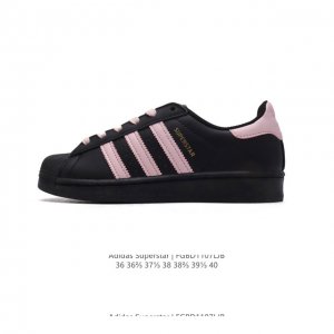阿迪达斯 ADIDAS SUPERSTAR 三叶草经典贝壳头系列 新款休闲板鞋潮流男女士运动鞋 ，鞋面柔软皮革材质 标志性的贝壳鞋头，锯齿三条纹，简约的线条。就