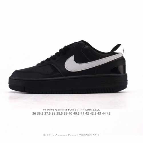 耐克 Nike Gamma Force 防滑减震耐磨低帮复古运动鞋休闲板鞋，Nike Gamma Force 运动鞋采用分层设计，混搭天然皮革和合成材质，焕新经