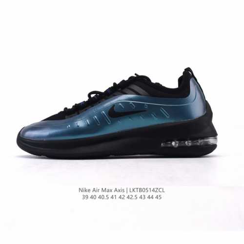 耐克 Nike Air Max Axis 男子运动鞋气垫缓震轻便休闲运动跑步网面透气舒适日常慢跑鞋，时尚的无缝覆面和透气网眼布演绎时尚外观。流线型中底和独特后跟