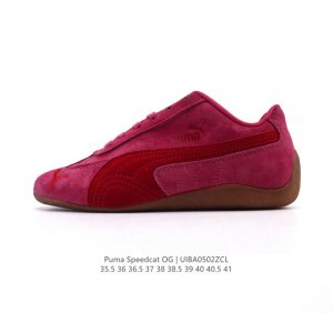 公司级 Puma Speedca Og 彪马极速赛车系列低帮德训风拼接复古百搭休闲运动赛车鞋 鞋款从80、90年代赛车手所穿的防火赛车鞋为原型，鞋身线条模仿了赛