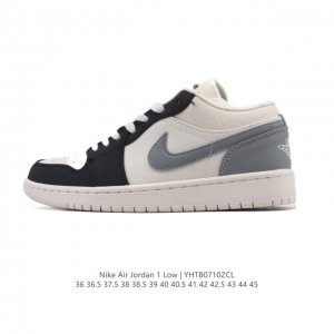 真标 耐克 乔丹Air Jordan 1 Low Aj1 乔1 乔丹1代Aj1 低帮复古文化休闲运动篮球鞋。从1985 年面世的元年款汲取设计灵感，采用简洁大方