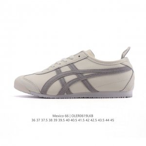 Asics 亚瑟士 女鞋真标半码制 配足弓鞋垫 日产经典老牌-鬼塚虎 Onitsuka Tiger Mexico 66经典墨西哥系列复古经典百搭板鞋休闲运动鞋慢