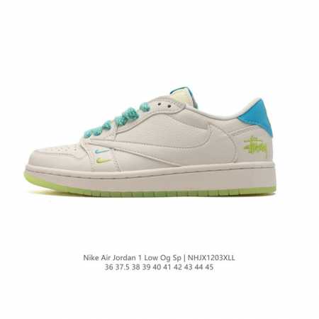 公司级 真标 耐克 Nike Air Jordan 1 Low Og Sp Military Blue Aj1乔1倒勾低帮篮球鞋 Gucci联名 Aj1 乔丹1 - 点击图像关闭