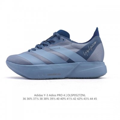 公司级 阿迪达斯 Adidas Adizero Adios pro 4 舒适防滑耐磨 低帮 休闲跑步鞋 男女同款厚度增高老爹鞋 金属银 2025年 Adidas