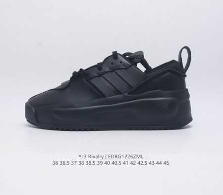 Adidas阿迪达斯男女士rivalry Y-3 皮质运动鞋 Rivalry 厚底增高经典运动鞋 这款y-3经典运动鞋 脱胎于80年代风靡一时的adidas R - 点击图像关闭