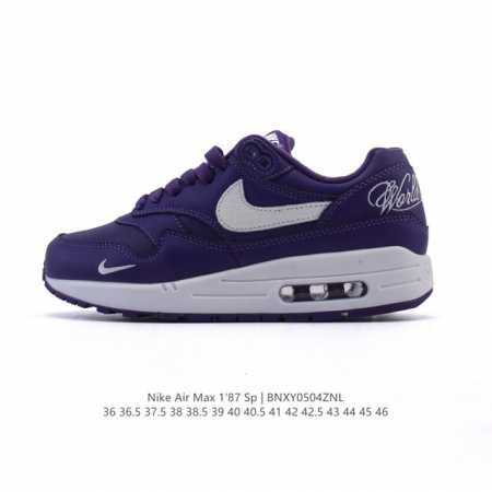 公司级耐克 Nike Air Max 1 ’87 Og 复刻复古休闲跑步鞋 气垫休闲运动鞋，这款鞋子不仅延续了耐克的经典设计，还融入了现代的舒适科技。轻盈的鞋身 - 点击图像关闭
