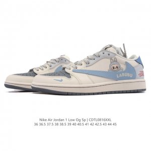 真标 耐克 Nike Air Jordan 1 Low Og Sp Military Blue Aj1乔1倒勾 2025年新款 蛇年新款 低帮篮球鞋 Aj1 乔