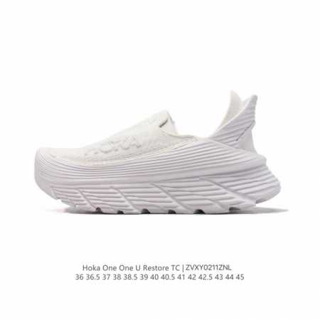 公司级 Hoka One One Restore 弹性舒适减震防滑 低帮 涉溪鞋 休闲跑步鞋 男女同款 一脚蹬 沙滩凉拖鞋。简评一下：1.做工：很细致，没发现溢 - 点击图像关闭