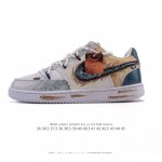 公司级 耐克Nike Court Vision Low 校园风低帮复古篮球板鞋男女运动鞋 解构绑带 双鞋带。延续80年代复古篮球鞋，添加学院风细节。皮革组合鞋面