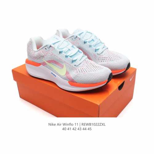 耐克 NIKE 2024新款ZOOM WINFLO 11运动休闲轻便缓震气垫跑步鞋公路跑步鞋 飞线贾卡轻质透气休闲运动鞋。无论你是习惯每周畅跑的经验跑者，还是希