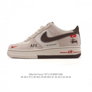公司级 耐克 Nike Air Force 1 '07 Low 空军一号含气垫 小白鞋 2025年新款 低帮百搭厚底增高休闲运动板鞋。柔软、弹性十足的缓震性能和
