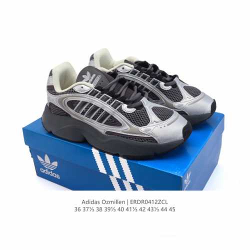 Adidas Originals阿迪达斯三叶草官方 Ozmillen Shoes 男女经典运动鞋 复古 拼色男女低帮缓震运动跑鞋 Oz米伦坏痞兔复古透气运动跑鞋