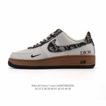 耐克 Nike Air Force 1 '07 Low 空军一号含气垫 小白鞋 2025年 蛇年新款 Dior联名 低帮百搭厚底增高休闲运动板鞋。柔软、弹性十足 - 点击图像关闭
