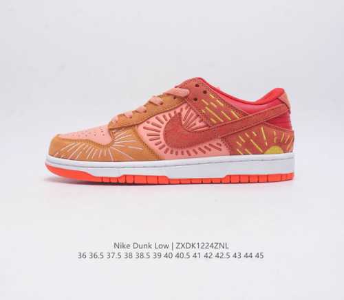 真标耐克 Nike Sb Dunk Low Nh Winter Solstice 扣篮系列低帮休闲运动滑板板鞋 冬至脏橙 阳光 采用脚感柔软舒适zoomair气