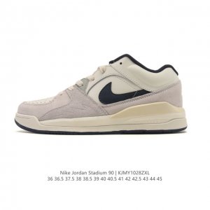 真标 耐克 Nike Air Jordan Stadium Aj90 潮流运动板鞋 Aj90 充满了对Tinkerhathield 原创设计的致敬 包括中足网状