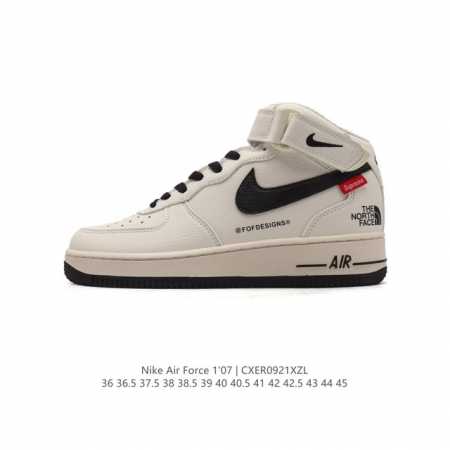 公司级 耐克 Nike Air Force 1 ‘07 空军一号 Af1 中帮魔术贴百搭休闲运动板鞋。Nike Air Force 1 '07 Mid 空军一号 - 点击图像关闭