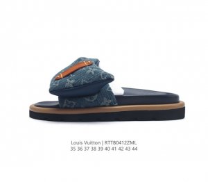 Lv 拖鞋系列 Louis Vuitton 沙滩休闲拖鞋 Louis Vuitton Lv 路易威登 潮流经典魔术贴一字拖鞋延续经典 上脚舒适性极好 鞋轻不跑脚