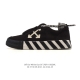 公司级 独家实拍Off-White Out Of Office 低帮系带时尚板鞋 厚底增高小白鞋 街头运动元素 双色设计 标志性Arrows图案标志性Zipti