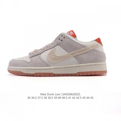 真标 耐克 Nike Sb Dunk Low Pro 男女同款运动鞋复古板鞋。采用柔软皮革鞋面，经久耐穿，塑就如元年款 Dunk 般的复古质感。鞋头透气孔，搭配