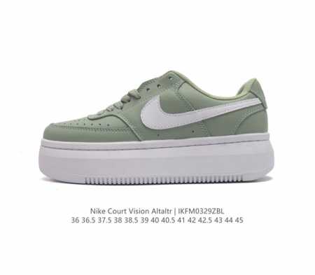 Nike耐克新款nike Court Vision Alta Ltr 厚底增高运动休闲板鞋 时尚设计 巧妙融合皮革材质搭配加高鞋底 出众篮球鞋外观搭配柔软鞋舌 - 点击图像关闭