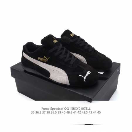 Puma Speedca Og 彪马极速赛车系列低帮德训风拼接复古百搭休闲运动赛车鞋 鞋款从80、90年代赛车手所穿的防火赛车鞋为原型，鞋身线条模仿了赛车的流线 - 点击图像关闭