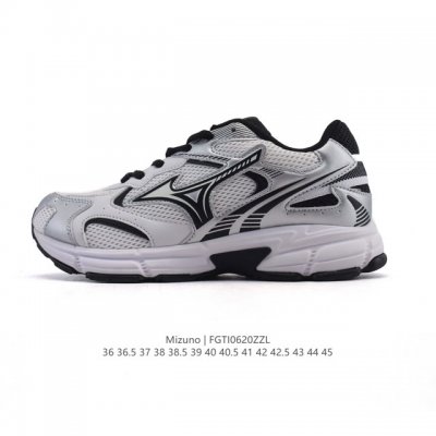 公司级 Mizuno 美津浓 复古时尚休闲舒适减震运动跑步鞋 美津浓Wave机械缓震，可以说是机械缓震跑鞋科技的翘楚。有着非凡的适应性，有着充分而持久的缓震能力