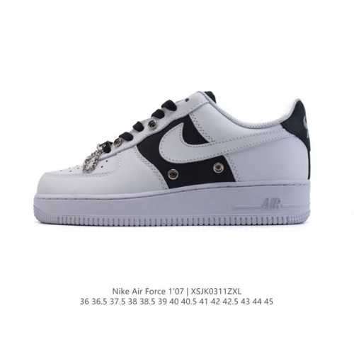 160 耐克 Nike Air Force 1 '07 Low 2025新年新款 空军一号含气垫 小白鞋 低帮百搭厚底增高休闲运动板鞋。柔软、弹性十足的缓震性能