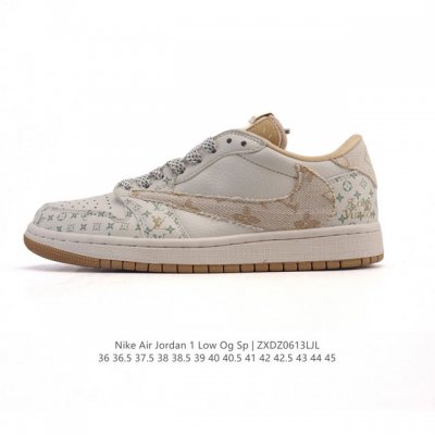 特价 真标 耐克 Nike Air Jordan 1 Low Og Sp Military Blue Aj1乔1倒勾 2025年新款 蛇年新款 路易威登联名 低