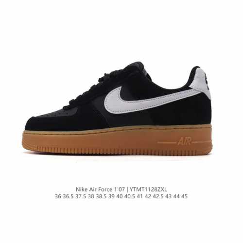耐克 Nike Air Force 1 '07 Low 空军一号含气垫 小白鞋 低帮百搭厚底增高休闲运动板鞋。柔软、弹性十足的缓震性能和出色的中底设计，横跨复古
